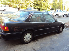 1993 HONDA ACCORD EX , 2.2L AUTO 4DR, COLOR BLACK, STK A14165